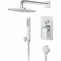 Rosan Quadro Uzidna baterija sa zidnim tušem D.220mm i ručnim tušem JQ31601