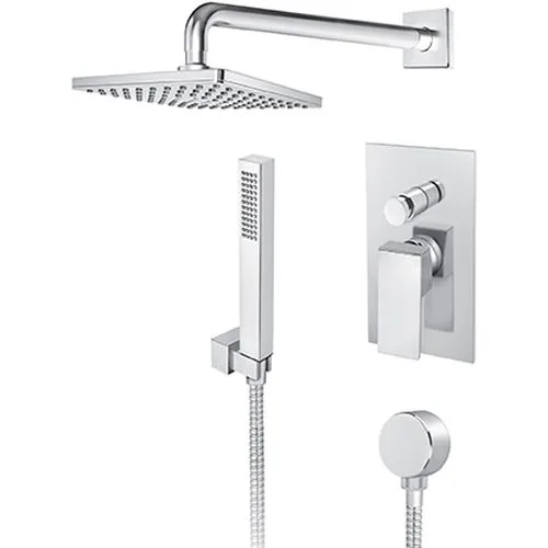Rosan Quadro Uzidna baterija sa zidnim tušem D.220mm i ručnim tušem JQ31601