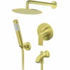 Rosan S.2 Gold Uzidna baterija sa izlivom, zidnim tušem D.250mm i ručnim tušem 231701G