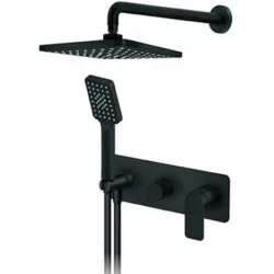 Rosan S.2 Black Uzidna baterija sa zidnim tušem 210*210mm i ručnim tušem 231605B