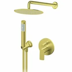 Rosan S.2 Gold Uzidna baterija sa zidnim tušem D.250mm i ručnim tušem 231601G