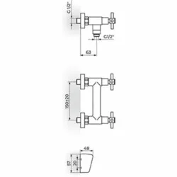 Rosan XO baterija za tuš kadu XO37101