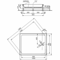 Polyagram Tuš kada Alfa f50 specijal solo 100x80cm