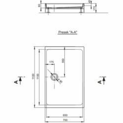 Polyagram Tuš kada Merkur f90 komplet 110x70cm