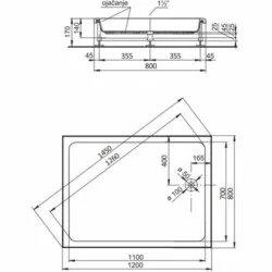 Polyagram Tuš kada Alfa f50 specijal solo 120x80cm