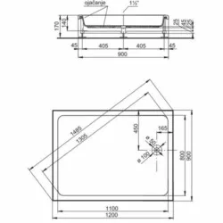 Polyagram Tuš kada Alfa f50 specijal solo 120x90cm