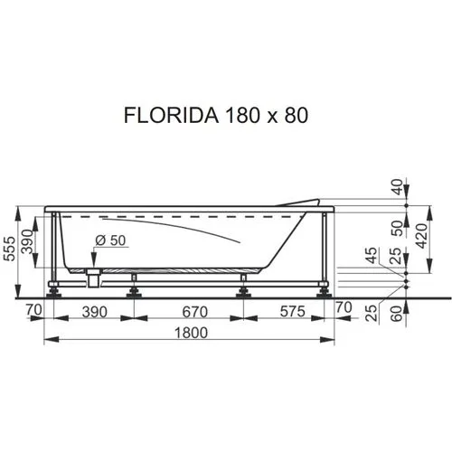 Polyagram Kada Florida solo 180x80cm
