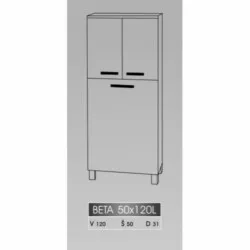 Piramida ormarić vertikala Beta 50x120K