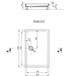 Polyagram Tuš kada Saturn f90 solo 120x80cm
