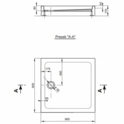 Polyagram Tuš kada Jupiter Kocka f90 komplet 90x90cm