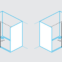 KolpaSan Tuš vrata Polaris N 120-R b/1