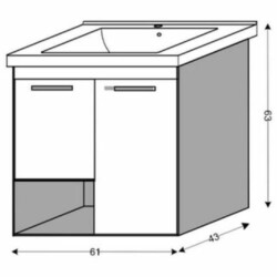 Linni Ormarić Aqua 65 Roma