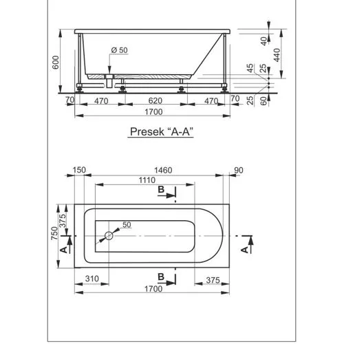 Polyagram Kada Solun komplet 170x75cm