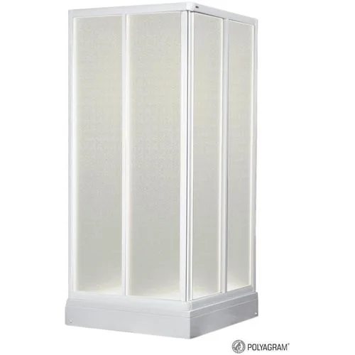 Polyagram Kabina Alfa Pvc Ispuna Silver Profil 120x90cm