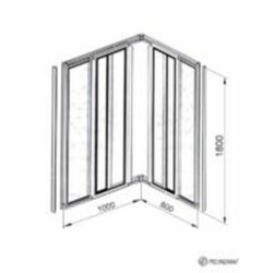 Polyagram Kabina Alfa Pleksiglas Beli Profil 100x80cm