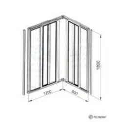 Polyagram Kabina Alfa Pleksiglas Beli Profil 120x80cm
