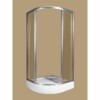 Polyagram Kabina Polukrug Pleksiglas Silver Profil 80x80cm