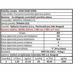 Acra Darkshine 30x90cm