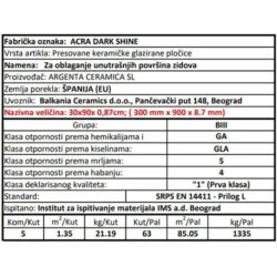 Acra Darkshine 30x90cm