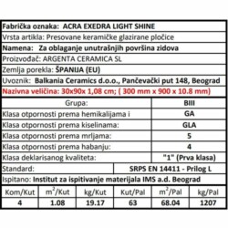 Acra Exedra Lightshine 30x90cm