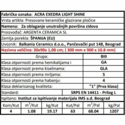 Acra Exedra Lightshine 30x90cm