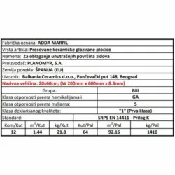 Adda Marfil 20x60cm
