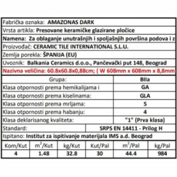 Amazonas Dark 60.8x60.8cm