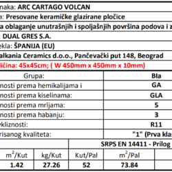 Cartago Arc Volcan 45x45cm