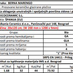 Berna Marengo 20x120cm