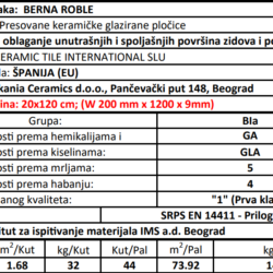 Berna Roble 20x120cm