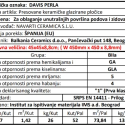 Davis Perla 45x45cm