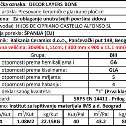 Layers Decor Bone 30x90cm