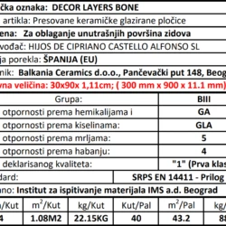 Layers Decor Bone 30x90cm