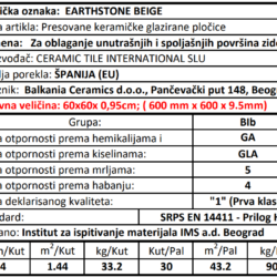 Earthstone Beige 60x60cm