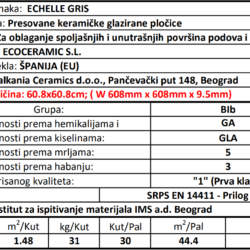 Echelle Gris 60.8x60.8cm
