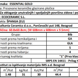 Essential Gold 60.8x60.8cm
