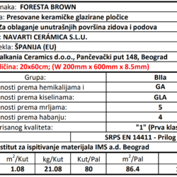 Foresta Brown 20x60cm