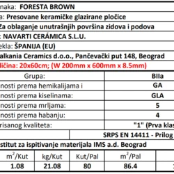 Foresta Brown 20x60cm