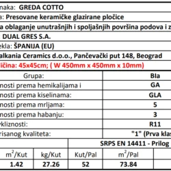Greda Cotto 45x45cm