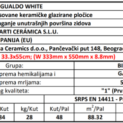 Gualdo White 33.3x55cm