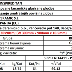 Inspired Tan 30x90cm