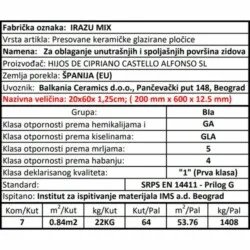 Irazu Mix 20x60cm