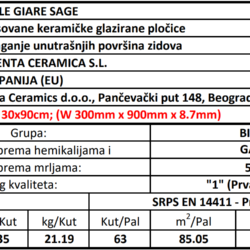 Le Giare Sage 30x90cm