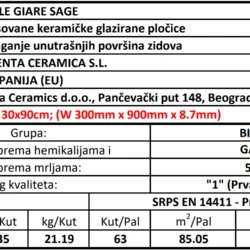 Le Giare Sage 30x90cm