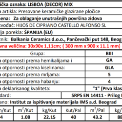 Lisboa decor mix 30x90