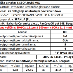 Lisboa base mix 30x90