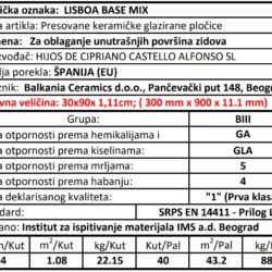 Lisboa base mix 30x90