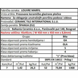 Louvre Marfil 45x45cm
