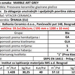 Marble art grey 59.5x120