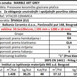 Marble art grey 59.5x120
